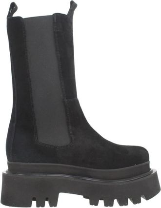 Yellow Elastische Chelsea-laarzen - Dames - Chelseaboots - Zwart - 39 EU - Su&egrave;de - Schoenen