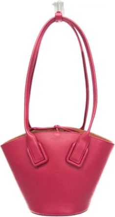 Bottega Veneta Tweedehands leren schoudertassen - Dames - Vintage Tas - Roze - ONE Size - Leer - Vintage