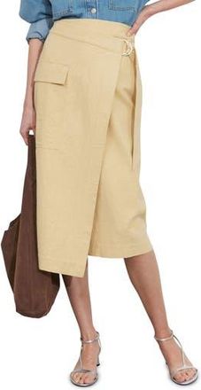 & Other Stories Belted Asymmetric Midi Skirt in Beige Dusty Light at Nordstrom Rack, Size 0