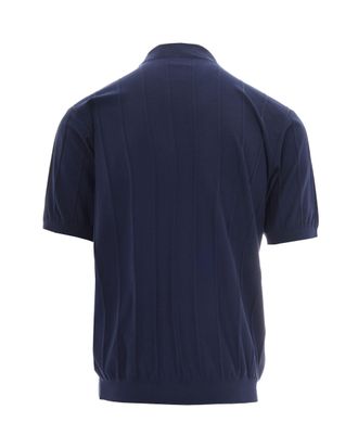 Paul & Shark Classic Ribbed Cotton Polo with Two-Button Placket