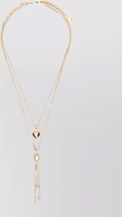 Chlo&eacute; brass multi-chain necklace