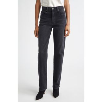 Veronica Beard Harley High Waist Arc Leg Jeans in Washed Onyx at Nordstrom, Size 28