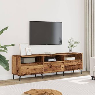 Berkfield Home TV Cabinet Old Wood 150x30x44.5 cm Engineered Wood in Brown