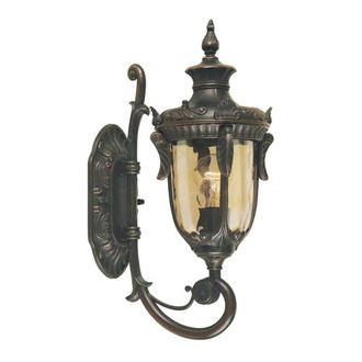 Elstead Lighting Aplique de exterior elegante con dise&ntilde;o antiguo y vidrio texturizado