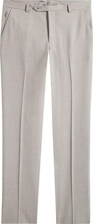 Samuelsohn Light Grey Flat Front Stretch Wool Suit Pants at Nordstrom, Size 42