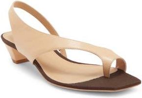 Jeffrey Campbell Blissful Slingback Sandal in Beige Brown Combo at Nordstrom Rack, Size 9