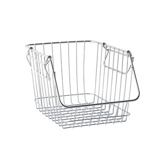 TFT Home Furniture Cesta apilable cromada KAI