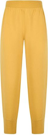 Alberta Ferretti High-Waist Tapered Broeken - Dames - Sweatpants - Geel - L - Wol - Broeken
