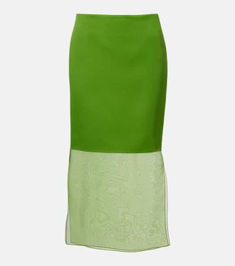 Khaite Sybil layered midi skirt