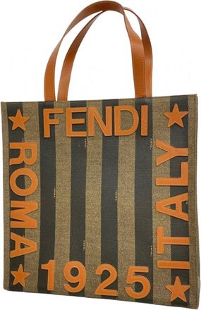 Fendi Brown Pvc Tote Bag (Pre-Owned)