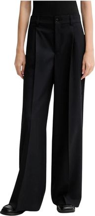 Kenzo Weave Wide Leg Pants - Dames - Wijde Broeken - Blauw - L - Wol - Broeken