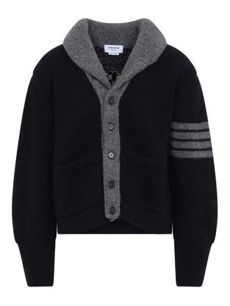Thom Browne 65 Jersey Collar Cardigan