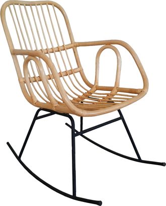 Hofmann Living and More Schaukelsessel 1 Stk. tlg. Handgeflochten