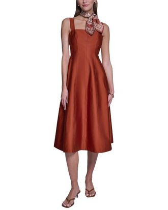 Halston Heritage Sleeveless Sateen Dress