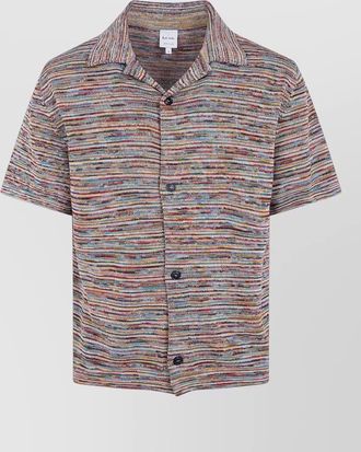 Paul Smith mens knitted shirt short sleeves collar