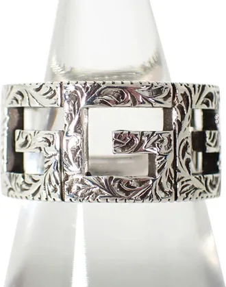 Gucci Sterling Silver 925 Band Ring (Pre-Owned)