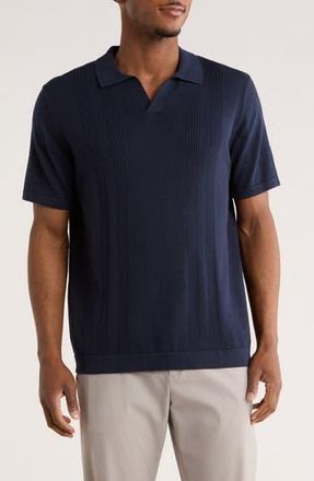 James Campbell Ricky Johnny Collar Sweater Polo in Navy at Nordstrom Rack, Size Xx-Large