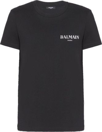 Balmain SLIM VINTAGE GEL LOGO T SHIRT Size: XXL, colour: BLACK