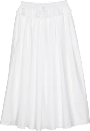 Cecilie Bahnsen Broderie Anglaise Midi Skirt with Gathered Waistband