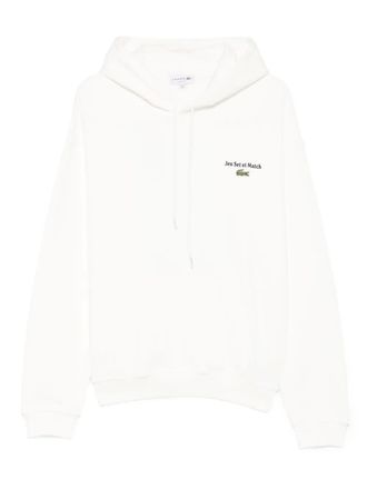 Lacoste Hoodie met grafische print - Wit