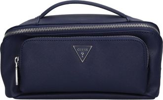 Guess Milano Beauty Case - Heren - Handtassen - Blauw - ONE Size - Leer - Tassen
