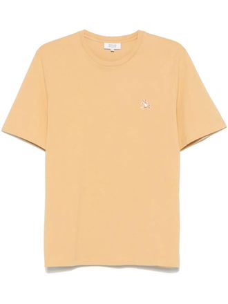Maison Kitsuné T-shirt con applicazione Chillax Fox - Giallo