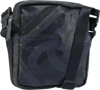 Chanel Pre-owned Cross Body Bags, female, Black, Size: ONE SIZE Pre-owned Vintage Coated Canvas Shoulder Bag