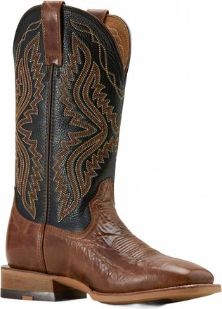 Ariat Mens Baxter Leather Cowboy Boots In Dark Tan