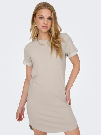 Jacqueline de Yong Jerseykleid JDY JDYIVY S/S DRESS JRS NOOS, Damen, Gr. XL, N-Gr, grau (chateau gray), Jersey, Obermaterial: 62% Baumwolle, 38% Polyester, unifarben, re