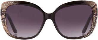 Guess Smoke Gradient Butterfly Ladies Sunglasses GF0383 05B 57