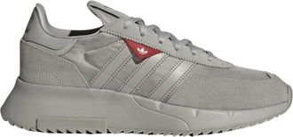 adidas Grijze Technische Sneakers - Heren - Hardloopschoenen - Grijs - 42 2/3 EU - Leer - Fitness