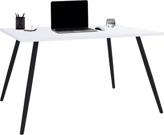 VCM Scrivania Computer Tavolo Ufficio Tavolo Scandanivischer Retro Look Salia 80x50 cm (Bianco) - VCM