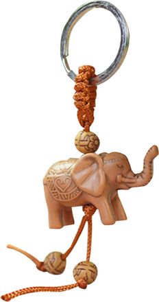 Generic Elephant Keychain - 3D Carved Lucky Pendant | Cute Elephants Keychains | Novelty Bag Charm For Purse, Backpack, Keys, Handbag | Cute Animal Accessory 