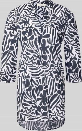 Christian Berg Relaxed Fit Tunika-Bluse mit floralem Allover-Print in Dunkelblau, Gr&ouml;&szlig;e 34