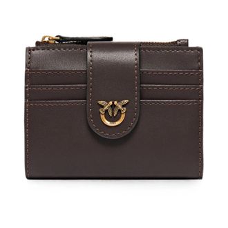 Pinko Multifunctionele portemonnee - Dames - Portefeuilles - Bruin - ONE Size - Leer - Accessoires