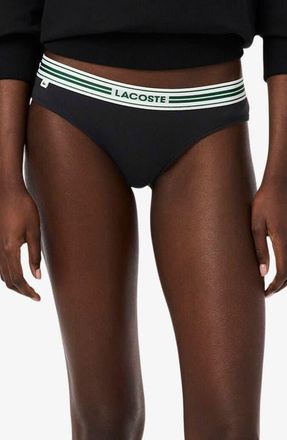 Lacoste Stretch Cotton Bikini Briefs in Black at Nordstrom, Size Xx-Small