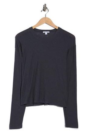 James Perse Boxy Long Sleeve T-Shirt in Blue Noir at Nordstrom Rack, Size 3 (Fits Like 8-10 Us)
