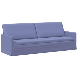 vidaXL Divano A 3 Posti Blu Jeans 220 X 81 X 82 Cm Tessuto Vidaxl
