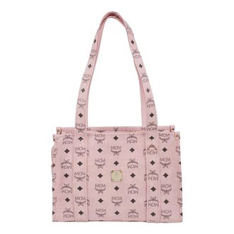 MCM Shoulder Bags, female, Pink, Size: ONE SIZE Large Aren Shopper Bag