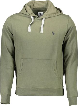 U.S.Polo Association Groene Katoenen Heren Sweater Hoodie - Heren - Hoodies - Groen - XL - Katoen - Hoodies & sweatvesten