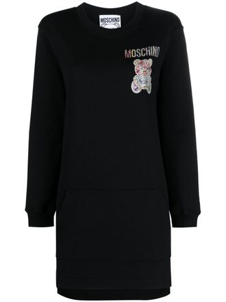 Moschino Abito modello felpa Teddy Bear con decorazione - Nero