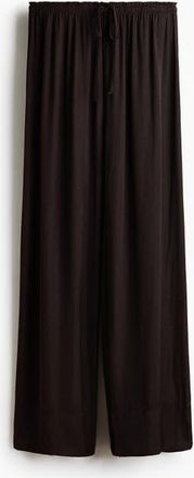 H&M Wide Drawstring Trousers in Dark Brown at Nordstrom, Size Xx-Large