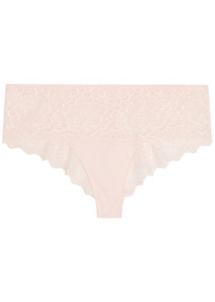Simone P&eacute;r&egrave;le Simone P&Eacute;R&Egrave;LE Caresse Lace Shorty Briefs - Light Pink - 2 (UK 10 / M)