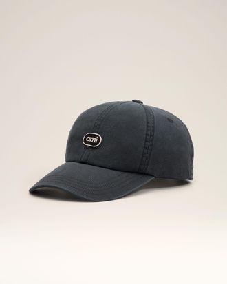 Ami Black cotton cap with Ami patch Black - OS - Unisex