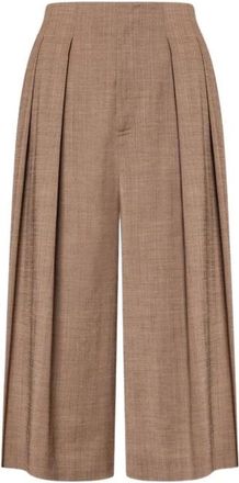 Philosophy di Lorenzo Serafini High-waisted Bermuda Shorts - Dames - Korte Broeken - Bruin - S - Wol - Korte Broeken