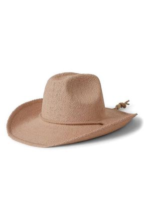 Brixton Austin Straw Cowboy Hat in Soft Pink at Nordstrom, Size Small