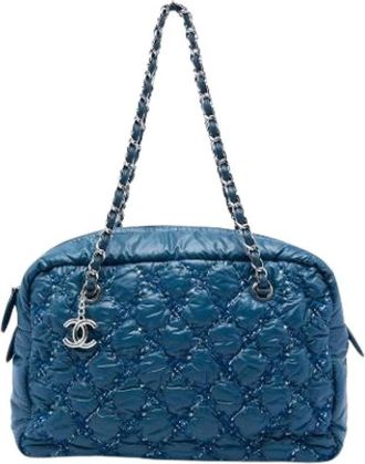 Chanel Pre-owned Vintage Schoudertas - Dames - Vintage Schoudertas - Blauw - ONE Size - Leer - Vintage