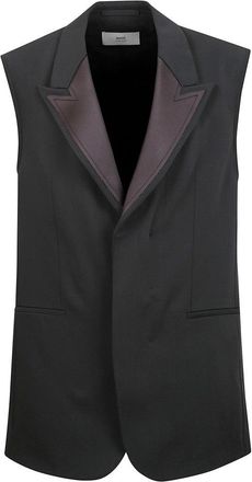 Ami Single-Breasted Sleeveless Vest
