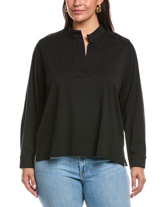 Eileen Fisher Eileen Fisher Plus Mandarin Collar Top