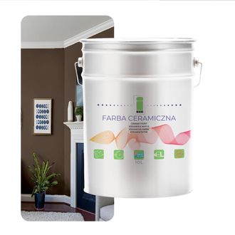 OEM Pintura Cer&aacute;mica Para Paredes, Lavable, Marr&oacute;n, 10 L, Resistente A Las Manchas